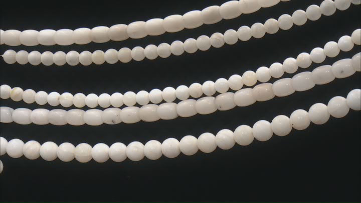 1 lb. Mixed Shades of White and Cream Tones Bead Strands in Assorted Shapes, Colors, and Sizes Video Thumbnail