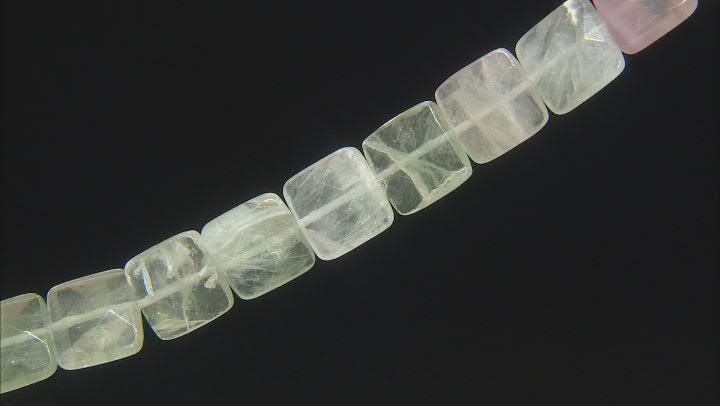 Multi-Color Fluorite 18mm Faceted Square Bead Strand Approximately 15-16" in Length Video Thumbnail