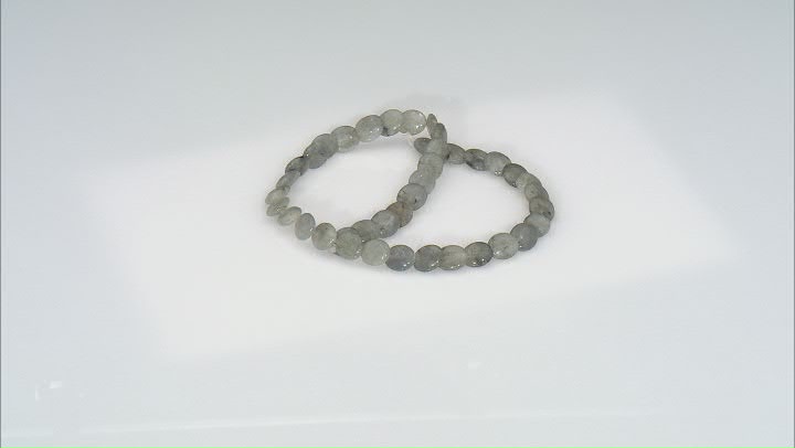 Labradorite 10x12mm Oval Bead Strand Approximately 15-16" in Length Video Thumbnail