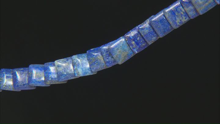 Lapis Lazuli 12mm Square Bead Strand Approximately 15-16" in Length Video Thumbnail