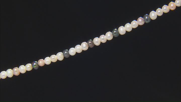 Multicolor Potato Shape Cultured Freshwater Pearl 8-9.5mm Strand Approximately 15-15.5" in Length Video Thumbnail