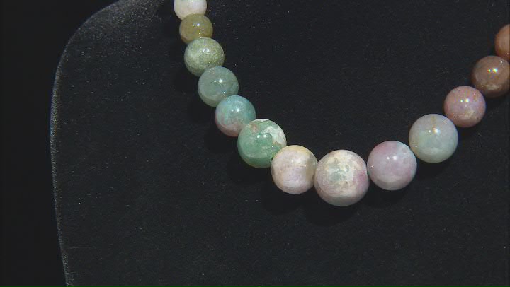 Fancy Agate 6-14mm Graduation Round Bead Strand Approximately 14-15" in Length Video Thumbnail