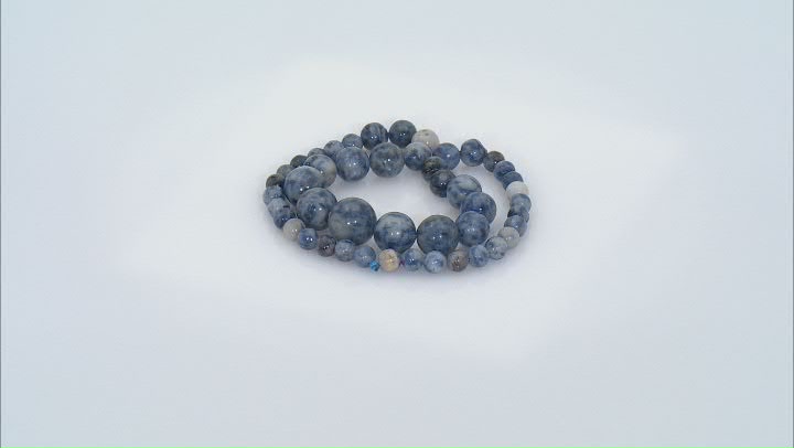 Sodalite 6-14mm Graduation Round Bead Strand Approximately 14-15" in Length Video Thumbnail