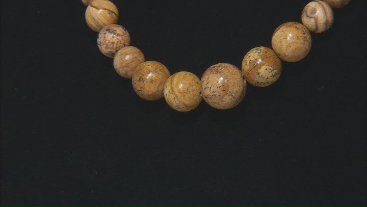 Sandstone 6-14mm Graduation Round Bead Strand Approximately 14-15" in Length Video Thumbnail