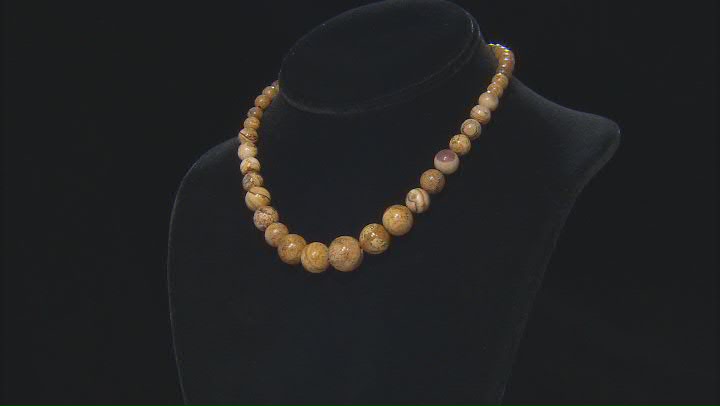 Sandstone 6-14mm Graduation Round Bead Strand Approximately 14-15" in Length Video Thumbnail