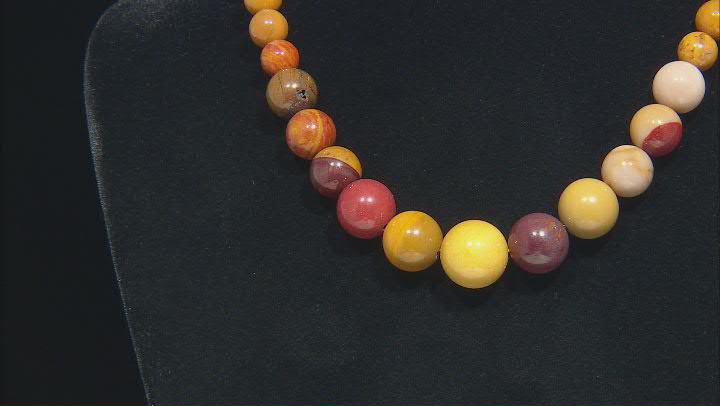 Mookaite 6-14mm Graduation Round Bead Strand Approximately 14-15" in Length Video Thumbnail