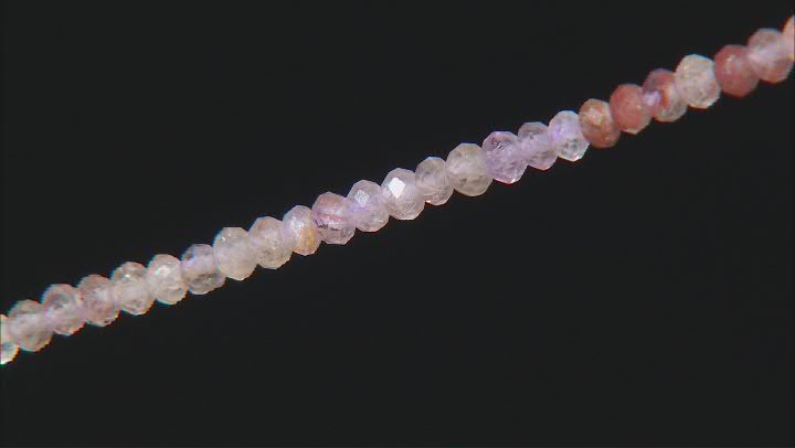 Amethyst & Quartz 3mm Microfaceted Rondelle Bead Strand Approximately 16" in Length Video Thumbnail