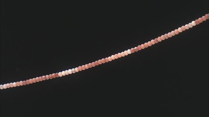 Peach Opal Multicolor 4-4.5mm Faceted Rondell Bead Strand 12-12.5" in Length Video Thumbnail
