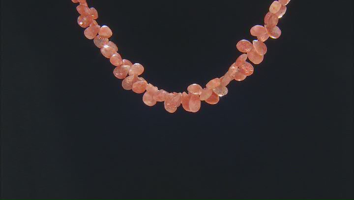 Sunstone 5x7-9x14mm Faceted Pear Bead Strand Approximately 8" in Length Video Thumbnail
