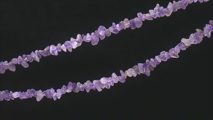 Amethyst Chip Strand and 6mm Round Bead Strand Set of 2 Video Thumbnail