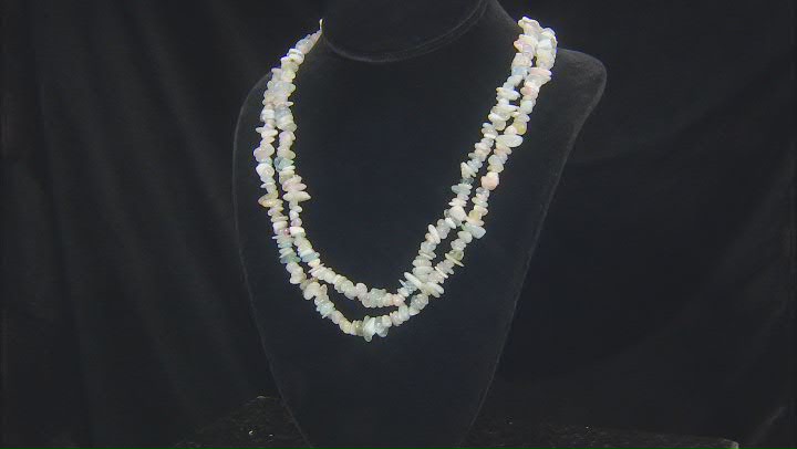 Multi-Beryl Chip Bead Strand Set of 2 Each Approximately 30" in Length Video Thumbnail