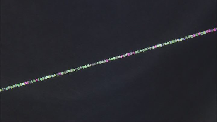 Ruby Zoisite 2mm & 3mm Faceted Round Bead Strand Set of 2 Approximately 14-15" in Length Video Thumbnail