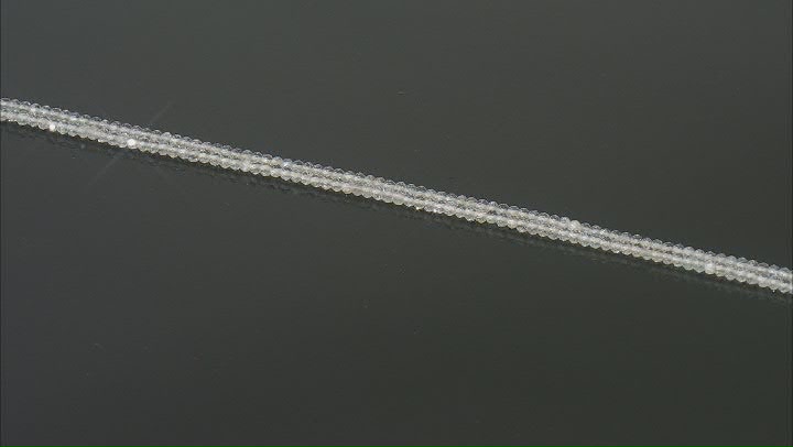 Clear Topaz 2x3mm Faceted Rondelle Bead Strand Set of 2 Approximately 15-16" in Length Video Thumbnail