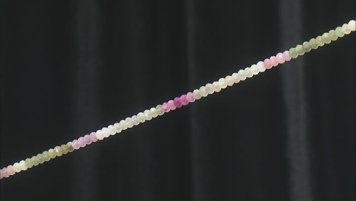 Multi-Color Sapphire 5-6mm Faceted Rondelle Bead Strand Approximately 15-15.5" in Length Video Thumbnail