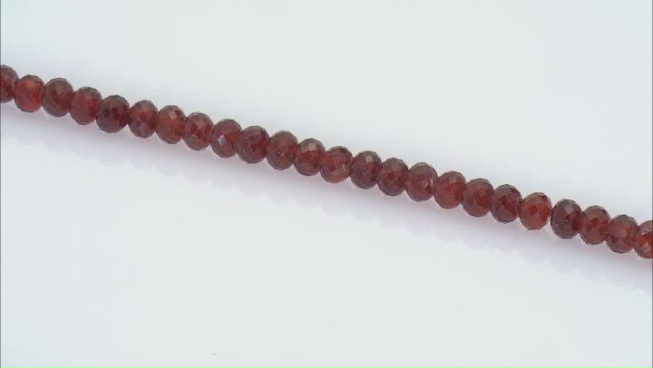 Hessonite Garnet 5.5-6,, Faceted Rondelle Bead Strand Approximately 15-15.5" in Length Video Thumbnail