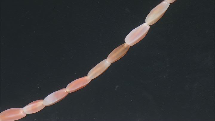 Melon Agate 9x28-10x30mm Twisted Rectangle Bead Strand of 13 Beads Video Thumbnail