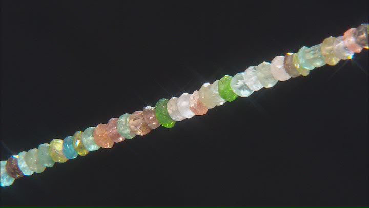 Multi-Stone 4-5.5mm Faceted Irregular Rondelle Bead Strand Approximately 13-14" in Length Video Thumbnail