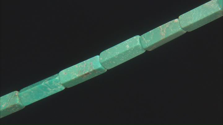 Turquoise 4x13 Rectangle Bead Strand Approximately 15.5-16" in Length Video Thumbnail