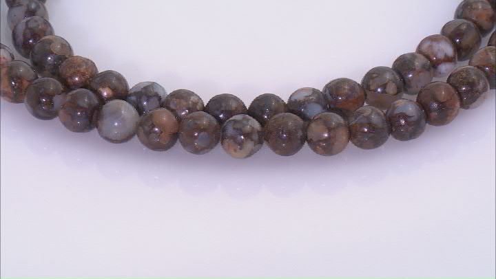 Opal in Matrix 6mm Round Bead Strand Approximately 15-16" in Length Video Thumbnail