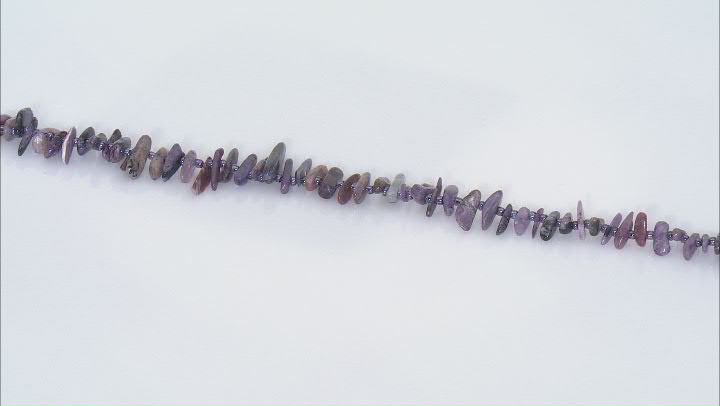 Charoite 5x10-20mm Top-Drilled Teeth Shaped Bead Strand Approximately 15-16" in Length Video Thumbnail