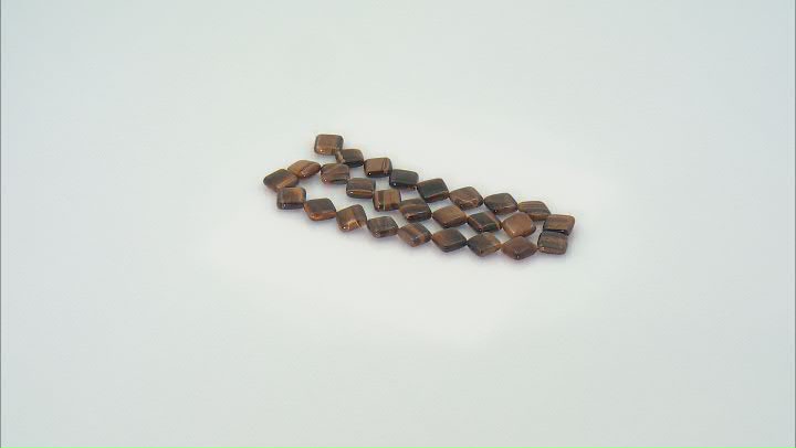 Tiger's Eye 14mm Diamond Shaped Bead Strand Approximately  15-15.5" in Length Video Thumbnail