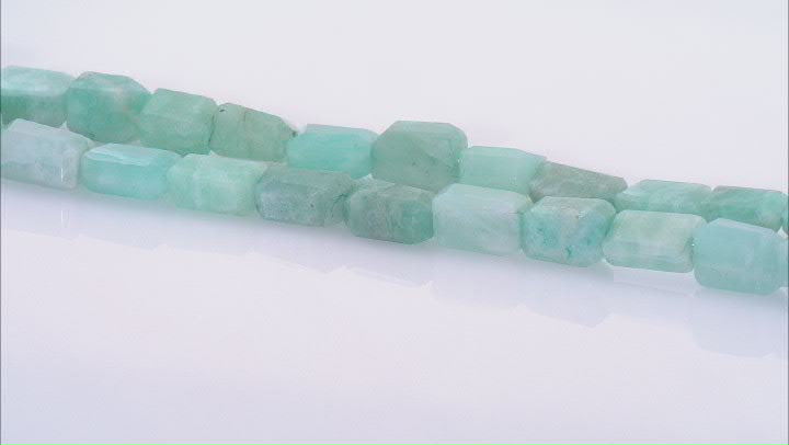 Amazonite 6x8-8x10mm Faceted Nugget Bead Strand Approximately 15-16" in Length Video Thumbnail