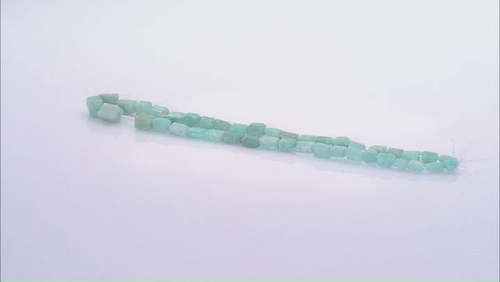 Amazonite 6x8-8x10mm Faceted Nugget Bead Strand Approximately 15-16" in Length Video Thumbnail