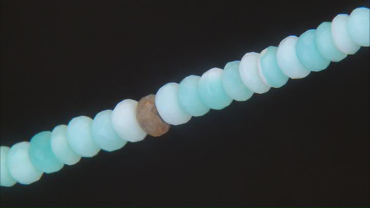 Sky Blue Opal 6x4-8x6mm Faceted Rondelle Bead Strand Approximately 16" in Length Video Thumbnail