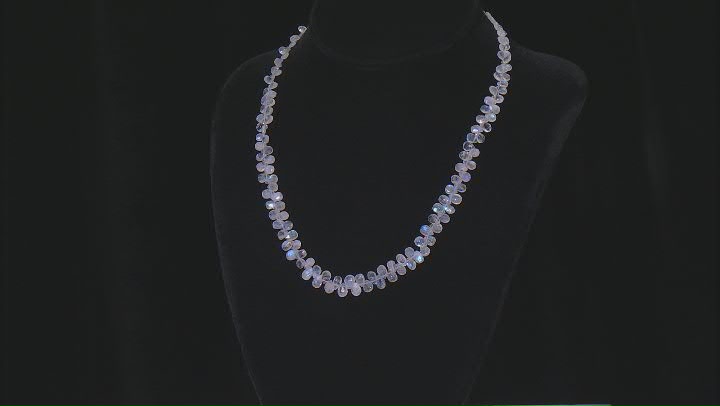 Rainbow Moonstone 5x4-7x5mm Faceted Teardrop Bead Strand Approximately 16" in Length Video Thumbnail