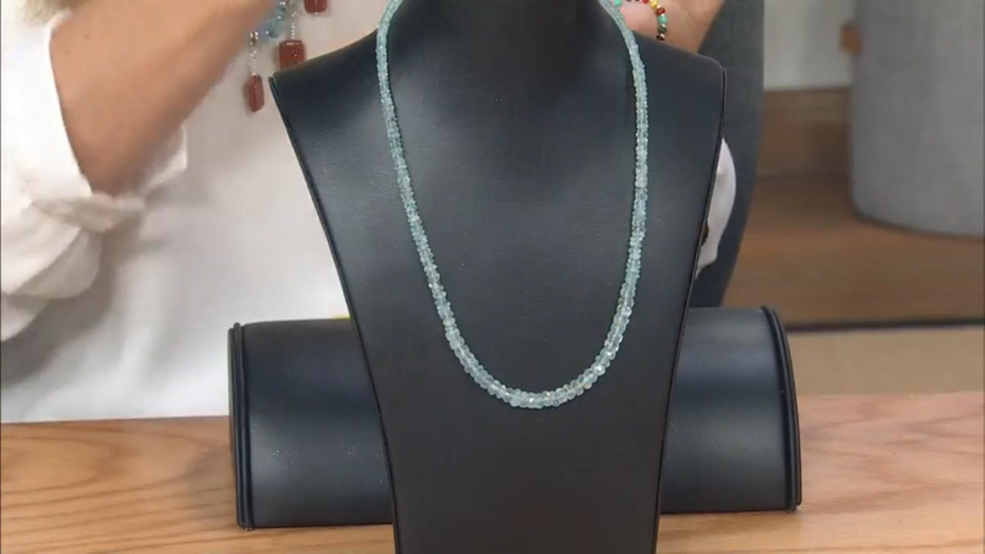 Blue Santa Maria Aquamarine Color 3x2-5x3mm Faceted Rondelle Bead Strand Video Thumbnail