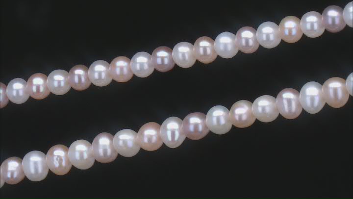 Multicolor Cultured Freshwater Pearl 5.5-6mm & 6-7mm Potato Bead Strand Set of 2 Video Thumbnail