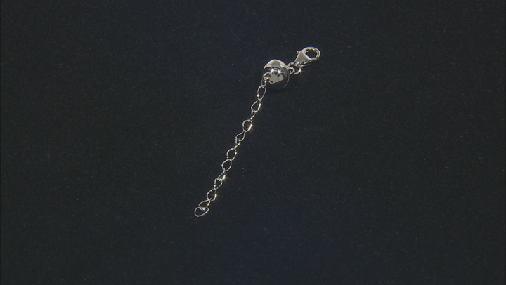 Magnetic Clasp Converter Rhodium Over Sterling Silver Large With 2 Inch Extension Chain