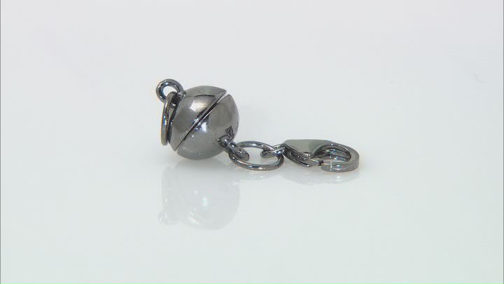 Magnetic Clasp Converter Black Rhodium Over Sterling Silver Large Video Thumbnail