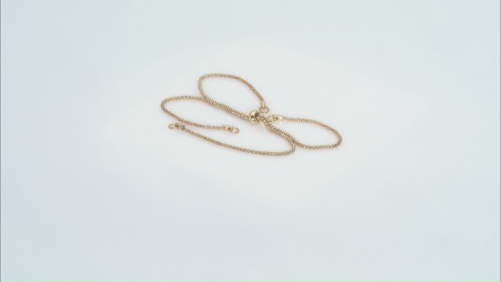 Sliding Adjustable 18" Necklace Chain In Gold Tone Video Thumbnail