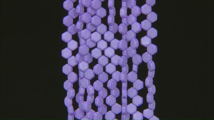 Honeycomb 6mm Glass Beads in Laser Silk Violet Web Appx 240 Beads Video Thumbnail