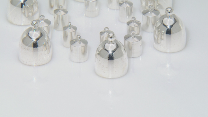 End Cap Kit in Silver Tone incl 18 Pieces in 3 Assorted Styles & Sizes Video Thumbnail