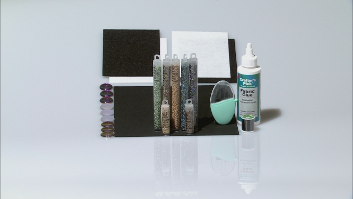 Bead Embroidery Basics & Beyond Supply Kit Beading Foundation, Beads, Glue, Ultrasuede and Needles Video Thumbnail