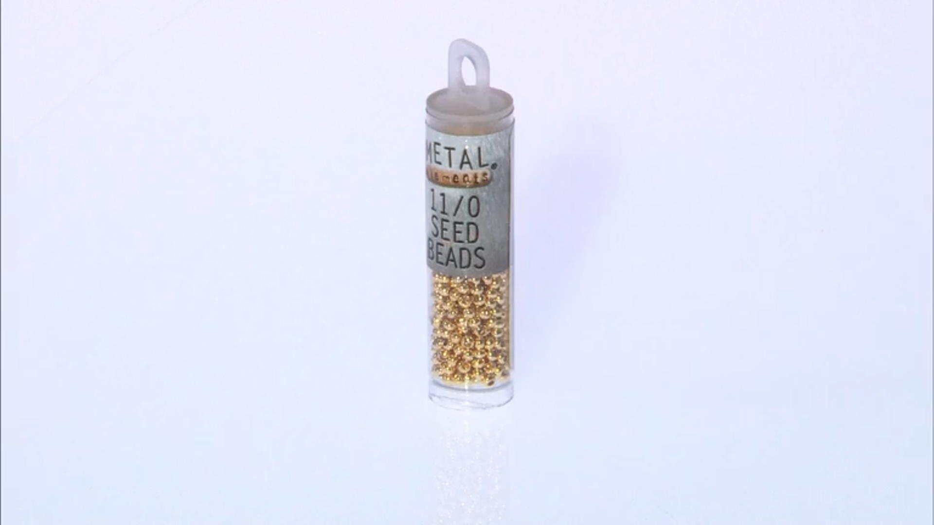 Metal Seed Beads 8/0 (~3mm) 24kt Gold Plated (40g tube)