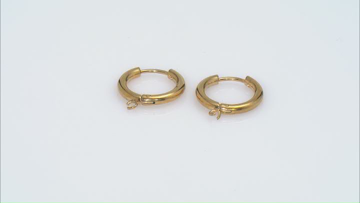 18k Gold Over Stainless Steel Round Huggie Lever Backs with Jump Ring appx 22 pcs total Video Thumbnail