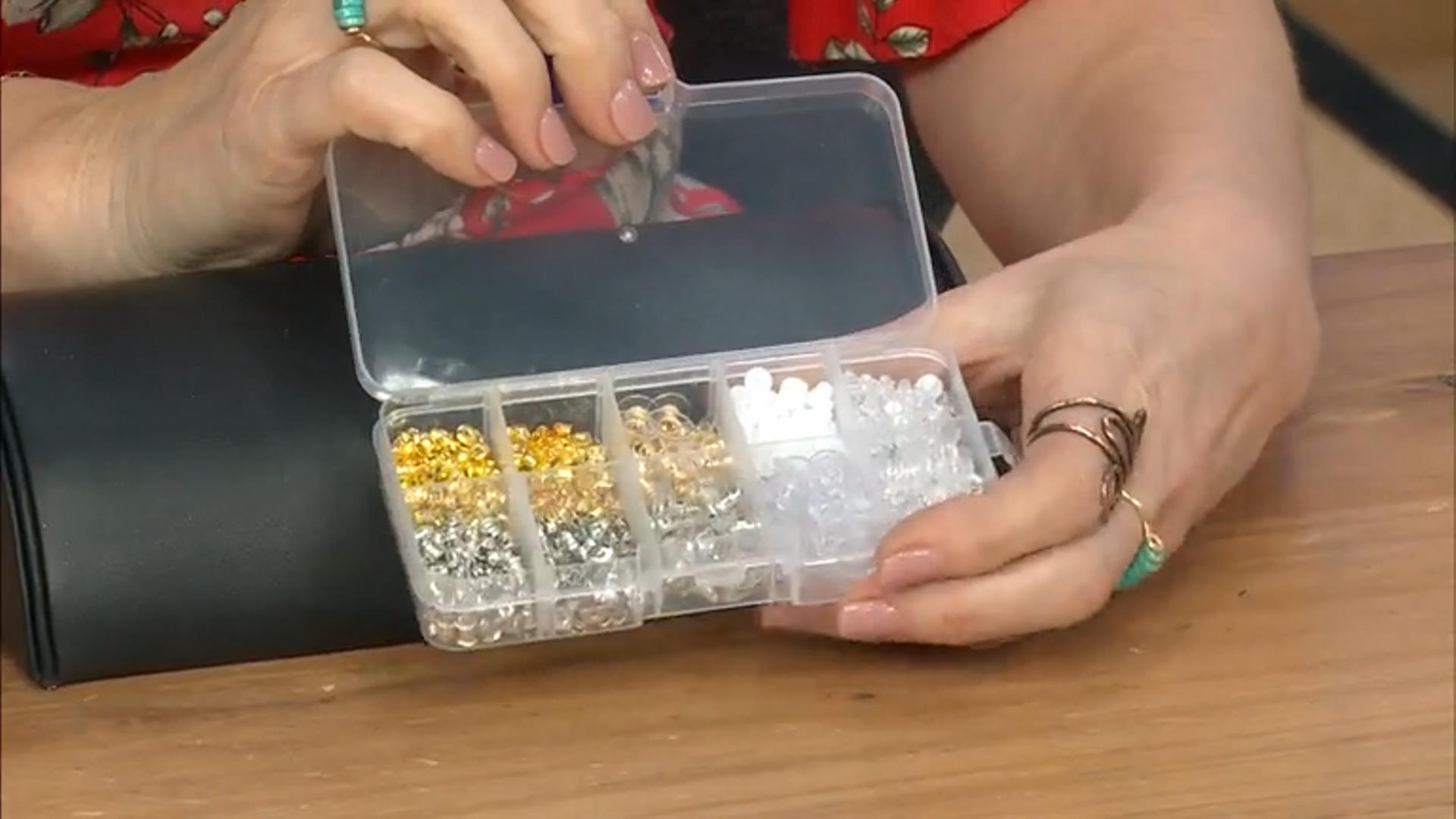 Brass and Silicone Earring Backs appx 540 pcs in total and Clear Plastic Organizer Container Video Thumbnail