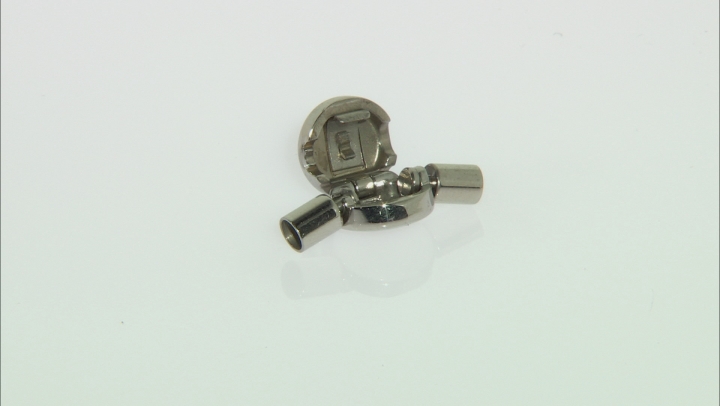 Fold Over, Flat, Rounded Locking Clasp in Silver Tone Appx 18x10x6mm with Appx 3mm Large Hole Video Thumbnail