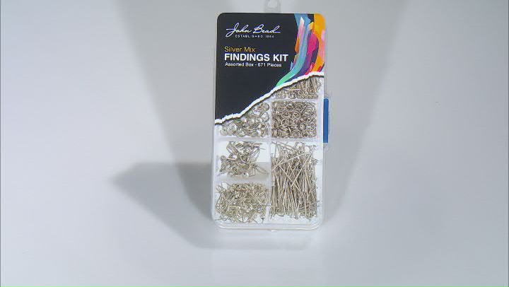 Findings Kit in Antiqued Silver Tone in Storage Case Appx 671 Pieces Video Thumbnail