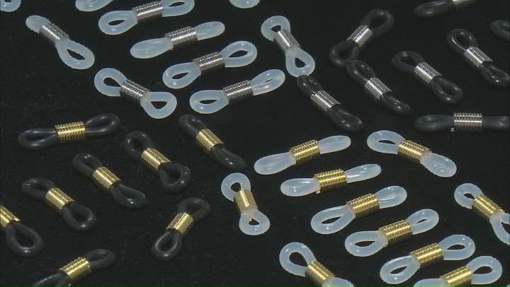 White & Black Silicone Glasses Components in Gold & Silver tone 80 Pieces Total Video Thumbnail