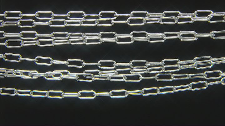 Stainless Steel Elongated Designer Cable Chain Appx 100" and Findings Appx 19 Pieces Total Video Thumbnail