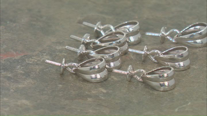 Sterling Silver Bail Findings with Glue-in Finding Set of 7 Video Thumbnail