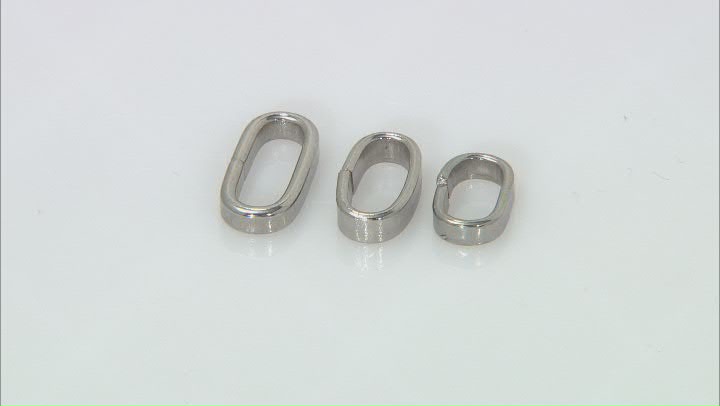 Stainless Steel Paperclip Link Spacer Rings in 3 Sizes Appx 90 Pieces Total Video Thumbnail