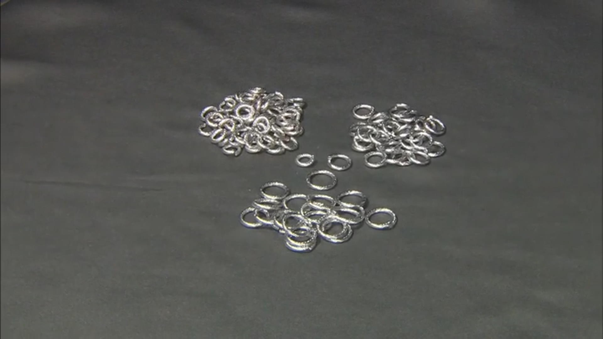 Stainless Steel Twisted Textured Jump Rings in 3 Sizes Appx 100 Pieces Total Video Thumbnail