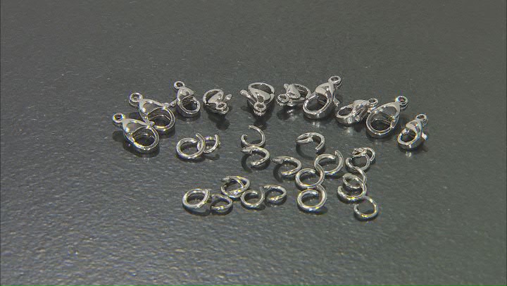 Stainless Steel Unfinished Chain and Findings Kit Appx 40 Pieces Total Video Thumbnail