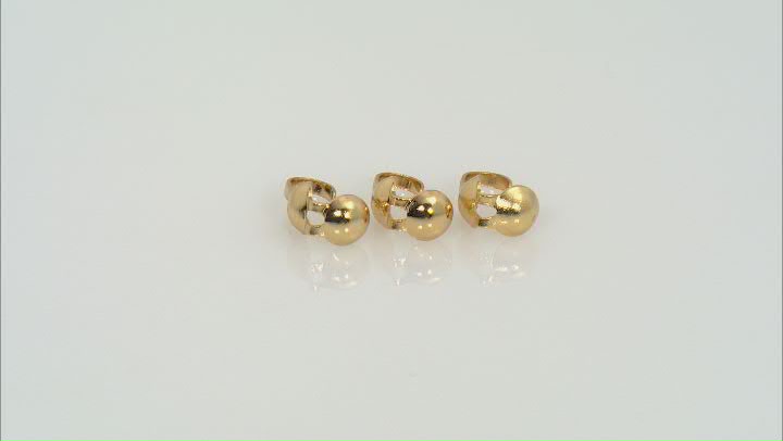 18K Gold over Stainless Steel Appx 4x9mm Clam Shell Bead Tip Findings Appx 100 Pieces Video Thumbnail