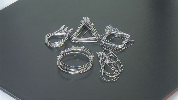 Stainless Steel Crimp Focal Findings in 5 Designs Appx 50 Pieces Total Video Thumbnail